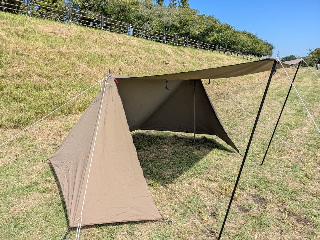 【廃盤品】テンマクデザイン　初代炎幕　別売りキャノピーポール付き　パップテント