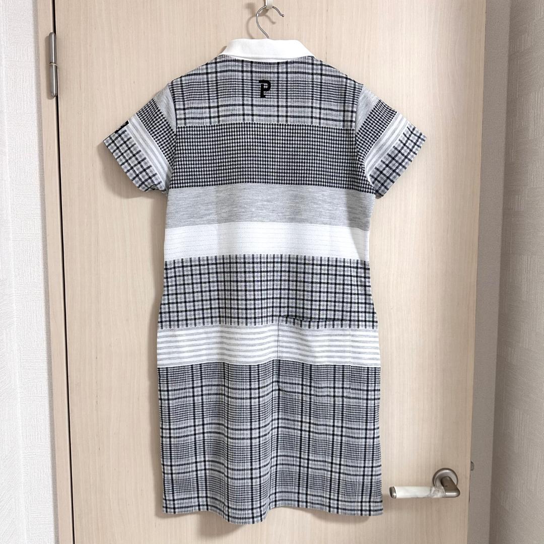 新品 パーリーゲイツ パッチワークパネル鹿の子 ワンピース