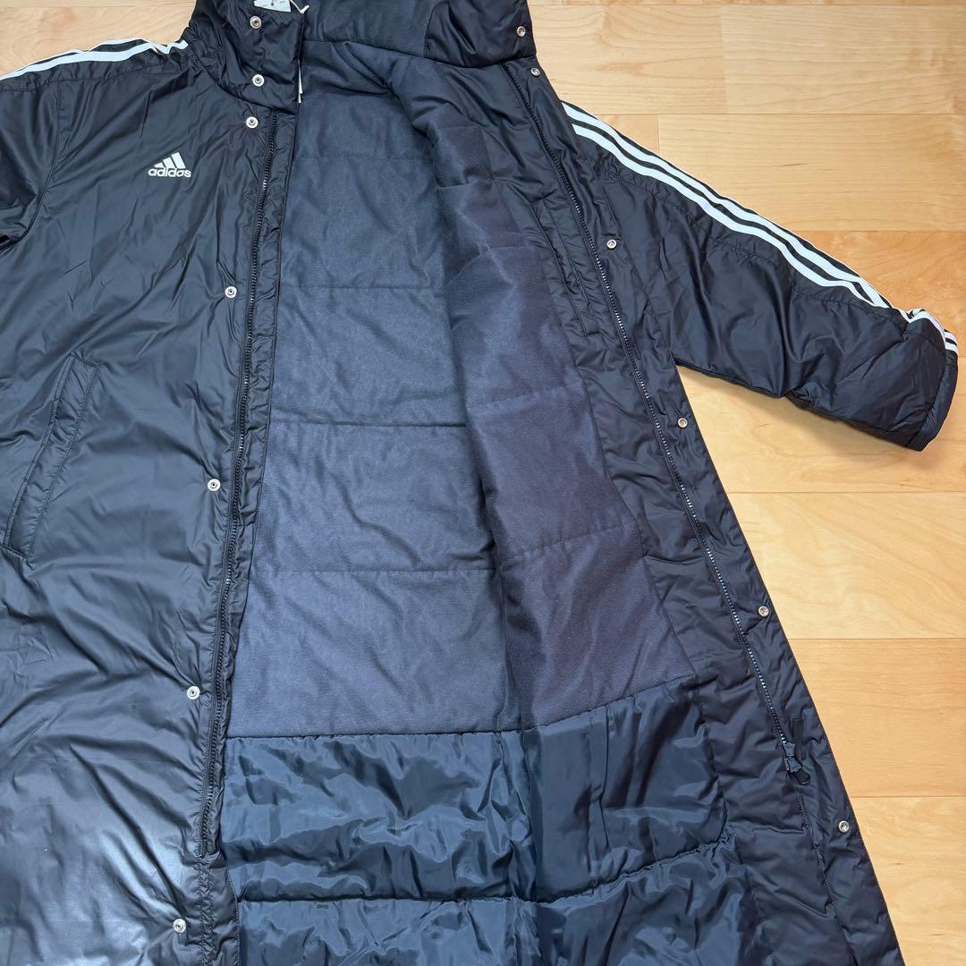 adidas ベンチコート　中綿コート　スーパーロング　防寒　黒ブラック　M新品