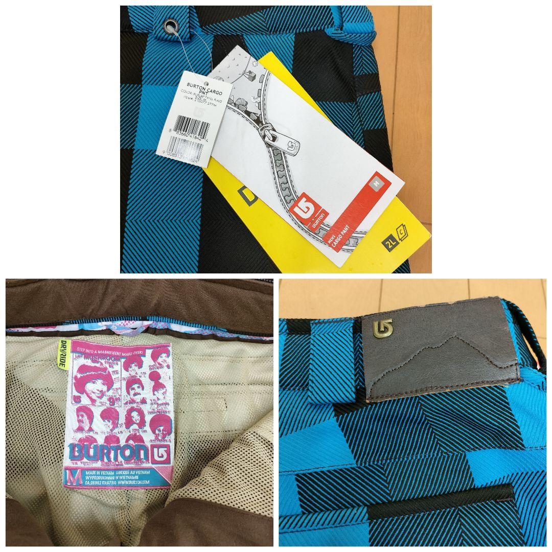 【新品】BURTON スノーボード パンツ(M)☆青チェック☆