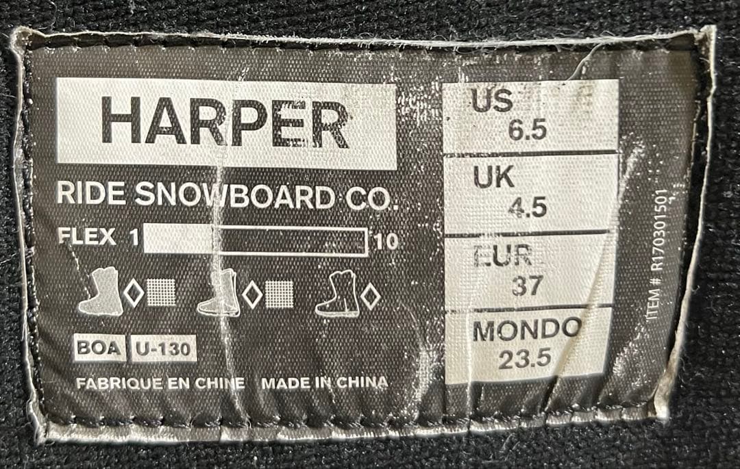【即日発送】RIDE スノボブーツ　HARPER ハーパー　23.5cm