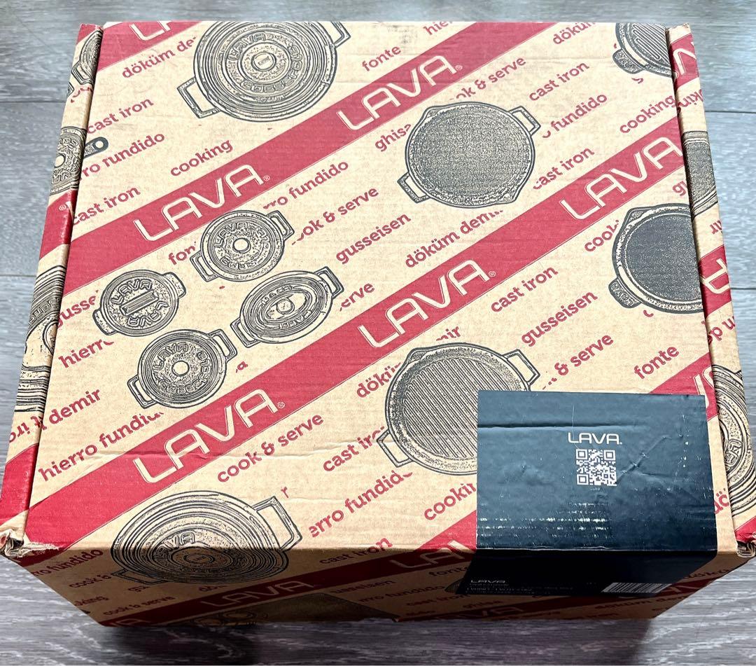 LAVA ラヴァ オーバルキャセロール シャイニーブラック25cm