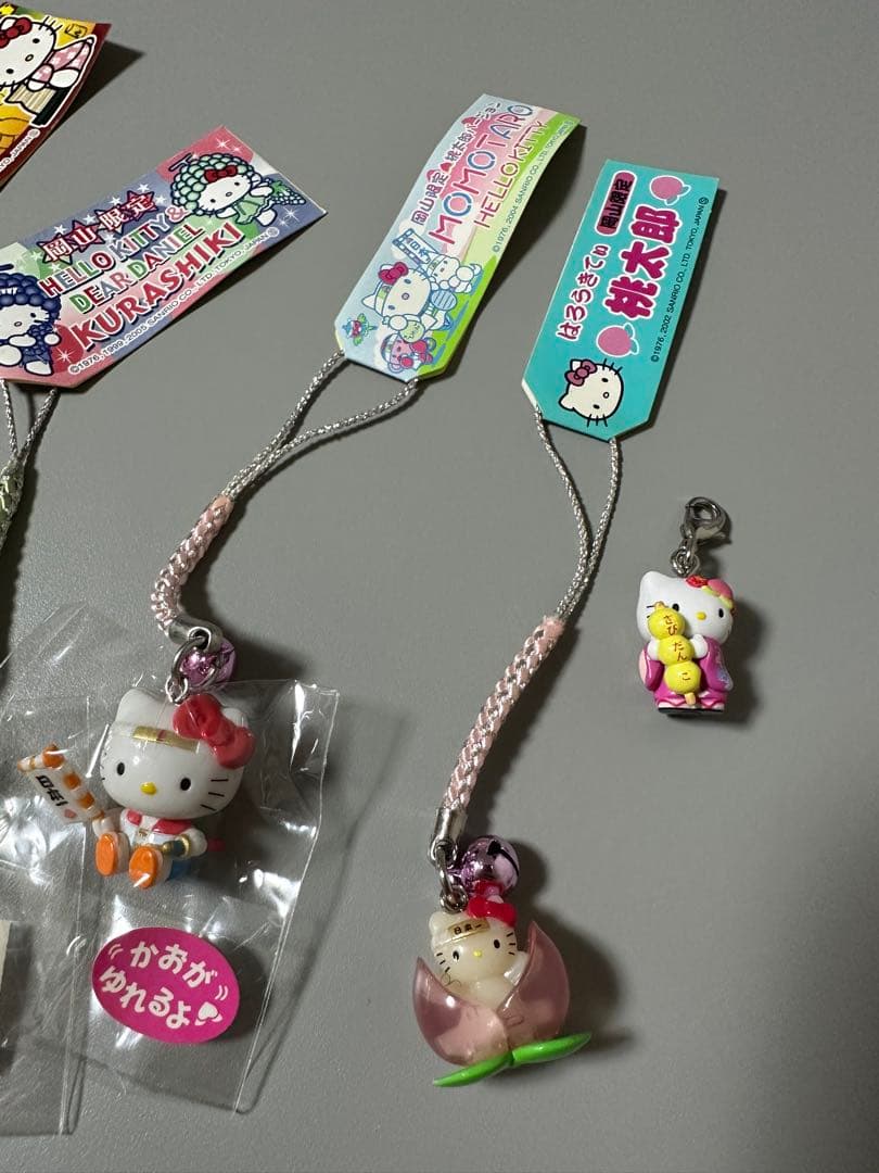 【5個セット】ハローキティ ご当地 ストラップ - 岡山 限定