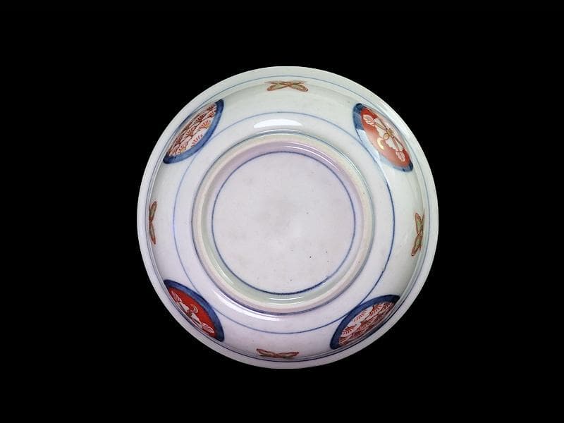 大聖寺伊万里　金襴手　窓絵　花鳥紋の図　春寒鉢　膾皿　５客　C770AS-CZt