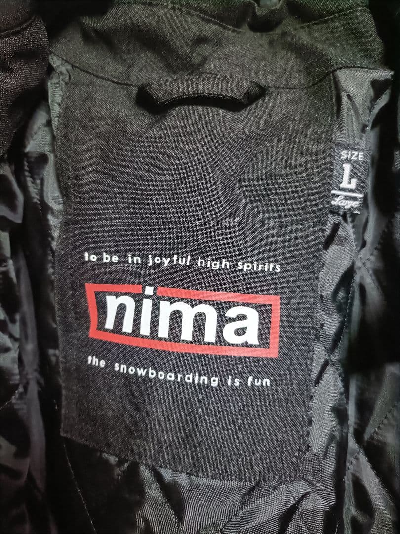 上下セットnima スノーボードウェア Lサイズ 黒