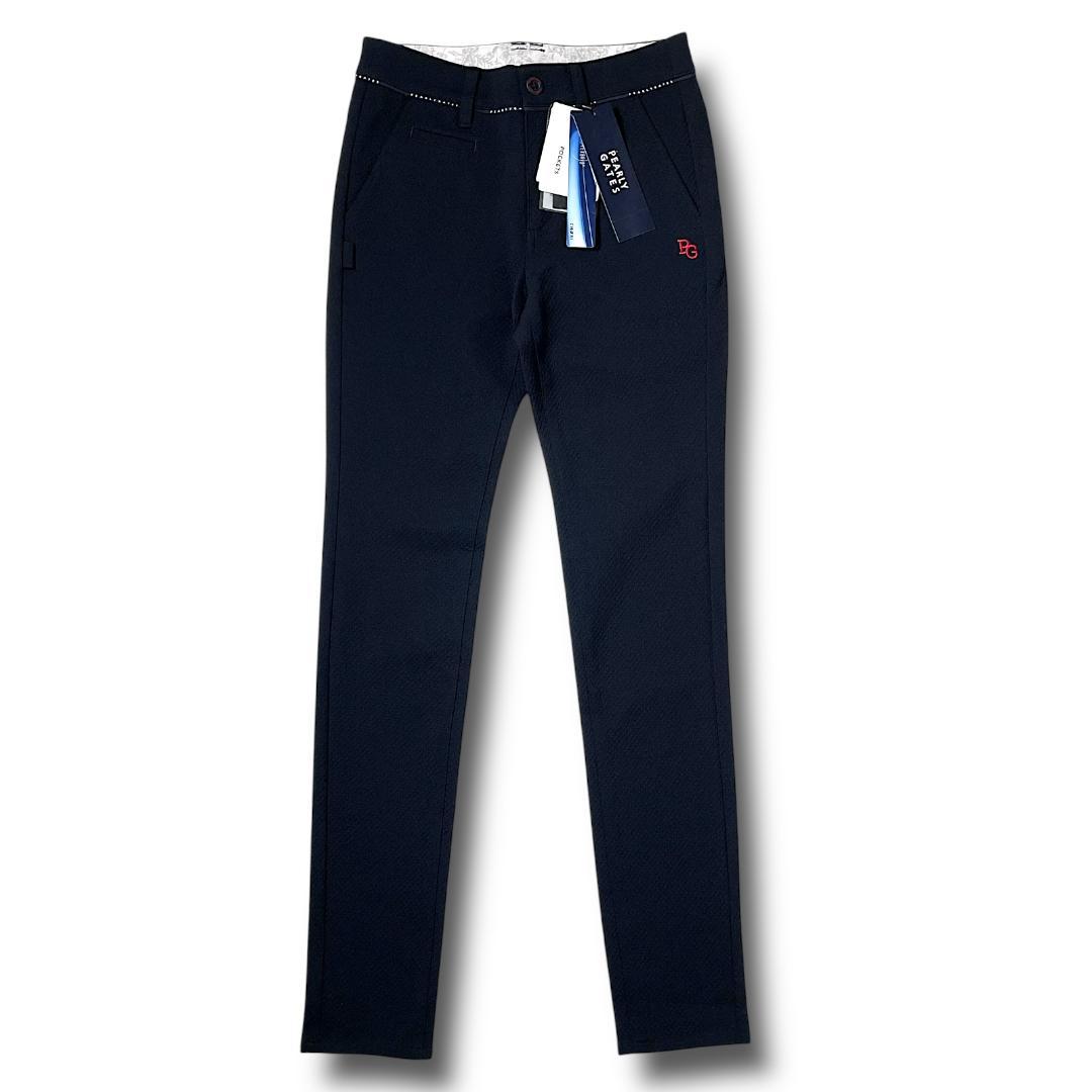 定価2.7万 00 パーリーゲイツ TEXBRID シワ防止 ロングパンツ 紺