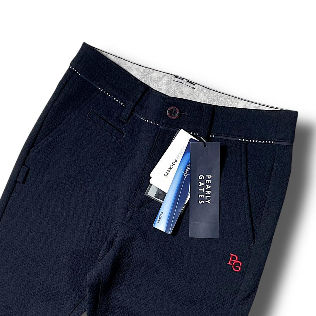 定価2.7万 00 パーリーゲイツ TEXBRID シワ防止 ロングパンツ 紺