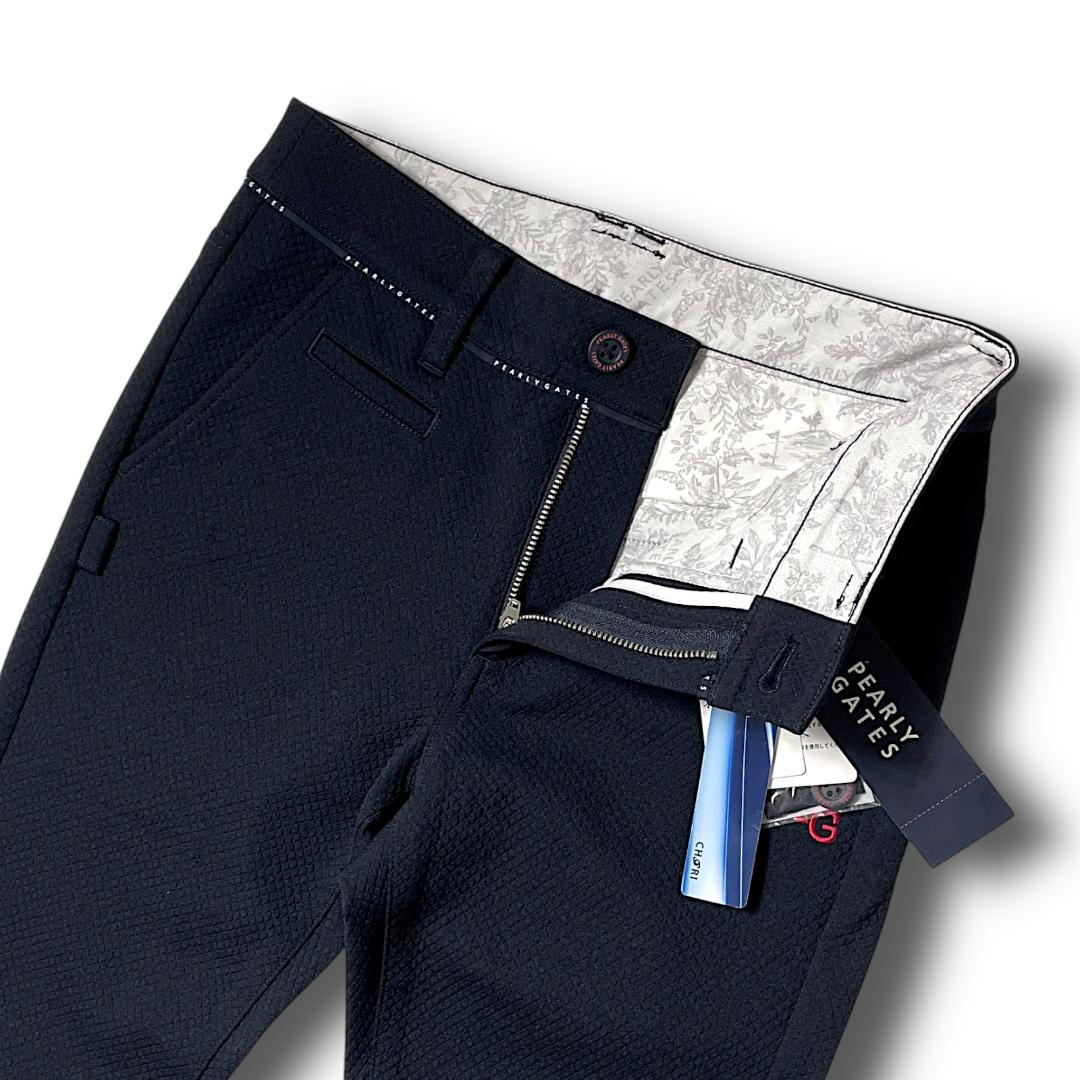 定価2.7万 00 パーリーゲイツ TEXBRID シワ防止 ロングパンツ 紺