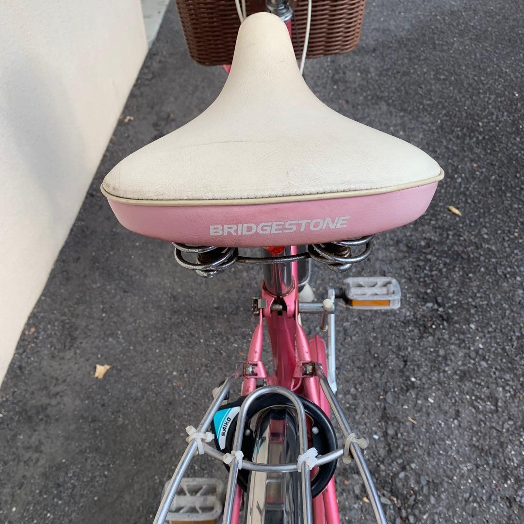 BRIDGESTONE シティサイクル ピンク バスケット付き