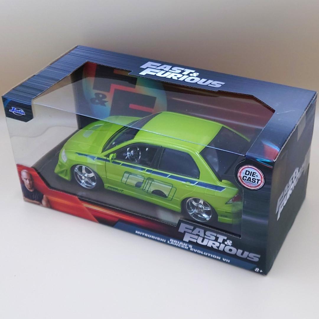 1/24 三菱 ランエボⅦ ワイルドスピード ジャダトイズ製ダイキャストミニカー