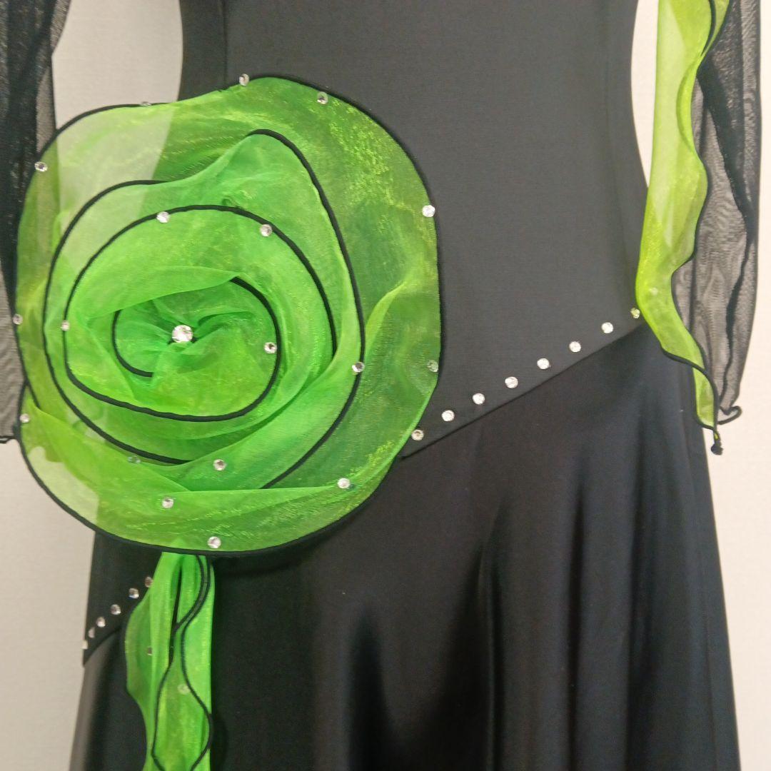 中古ハンドメイド　社交ダンス　スワロ付き　ワンピース　ドレス