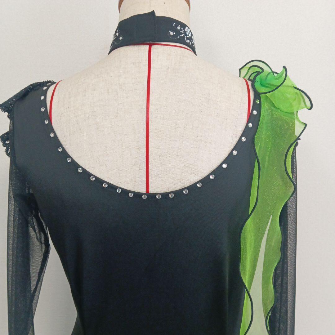 中古ハンドメイド　社交ダンス　スワロ付き　ワンピース　ドレス