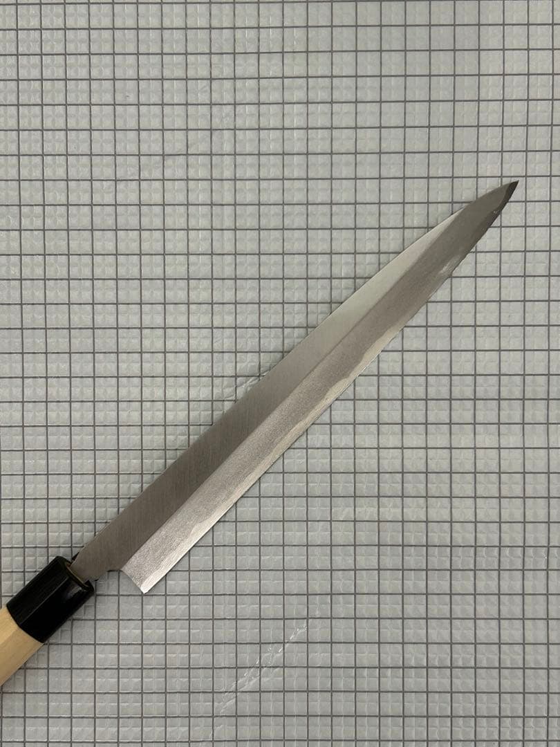 包丁 刺身包丁 柳刃包丁 240mm 安来鋼青紙２号 PWCシノギ柄 ①