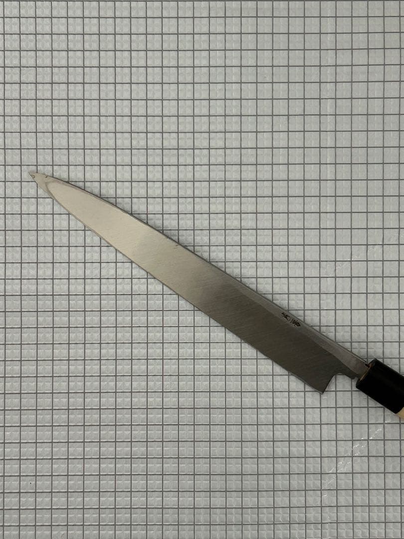 包丁 刺身包丁 柳刃包丁 240mm 安来鋼青紙２号 PWCシノギ柄 ①
