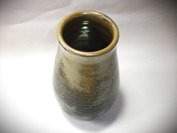 丹波焼 壷 立坑窯 悟窯 「市野 悟」 自然釉 焼き締 共布 共箱