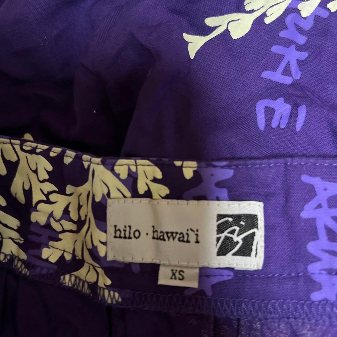 シグゼーンhilo hawai'i 紫葉柄スリップドレス XS