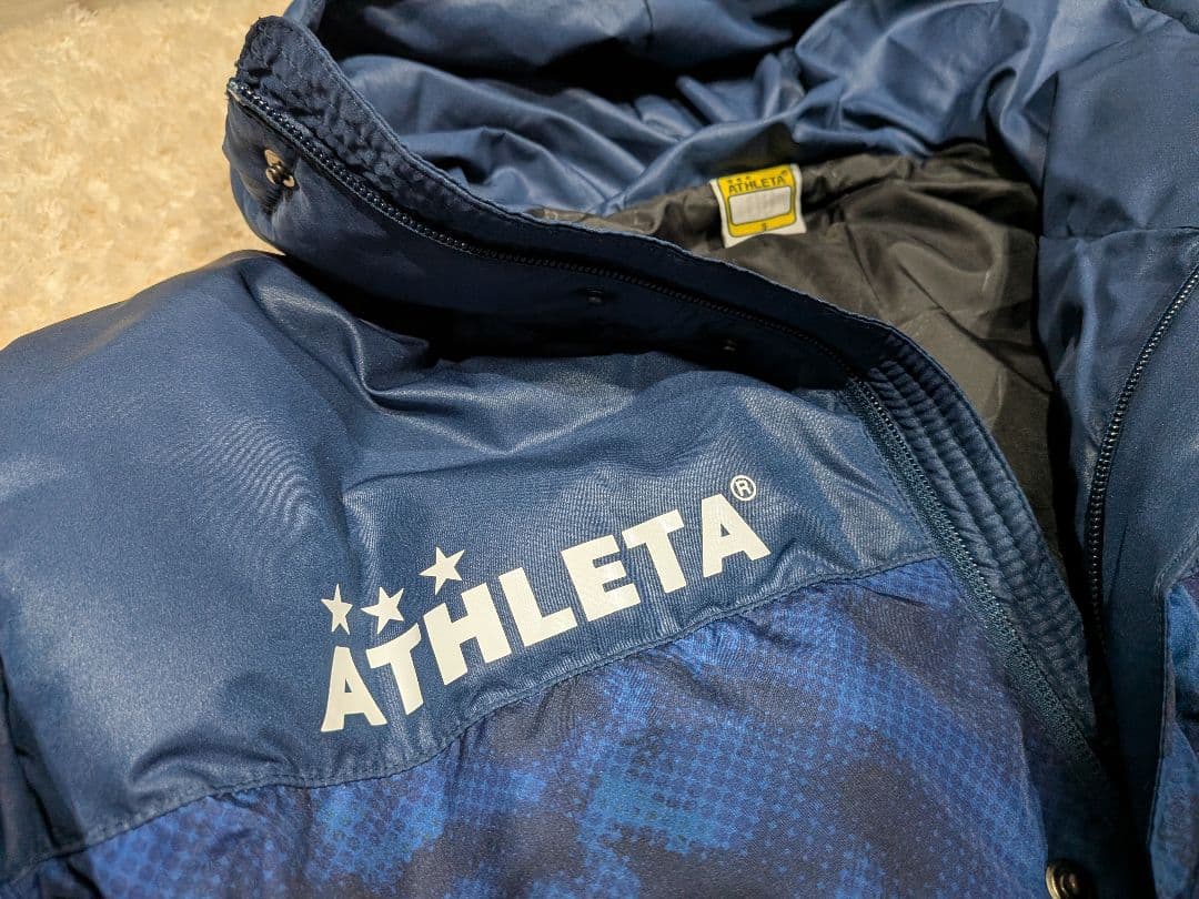 美品 ATHLETA ベンチコート ネイビー Sサイズ
