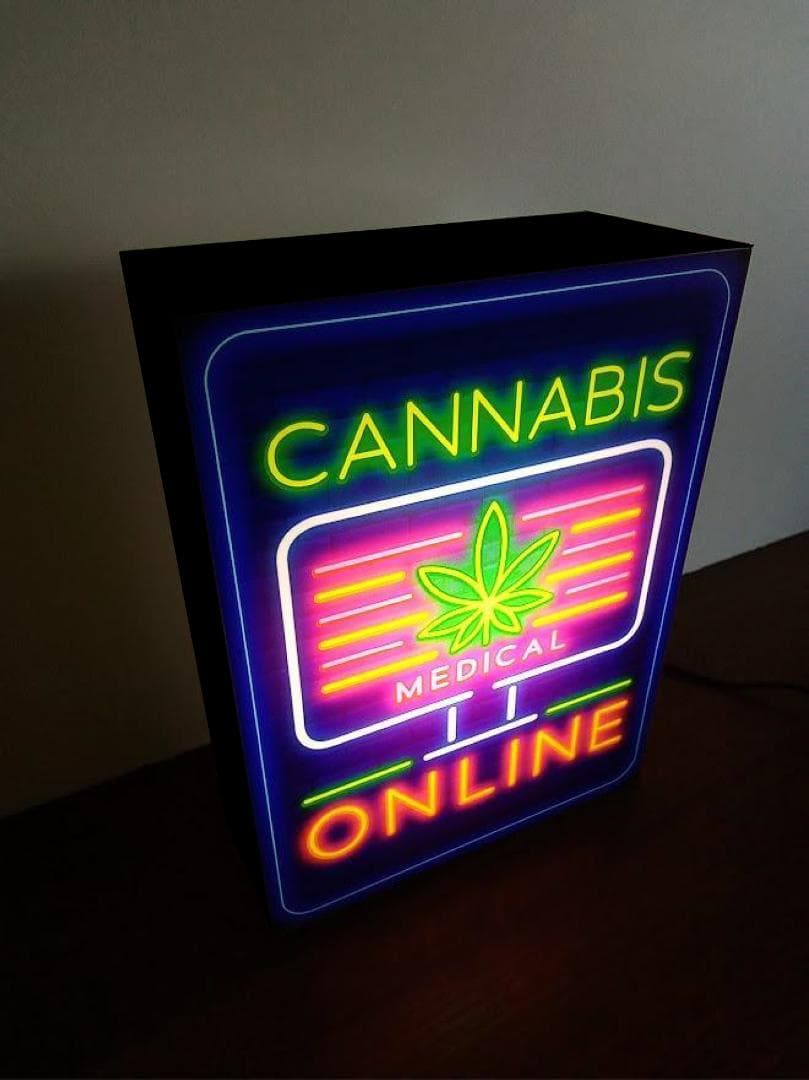 アメリカン雑貨 大麻 ガンジャ レゲエ ベイプ 看板 置物 雑貨 ライトBOX