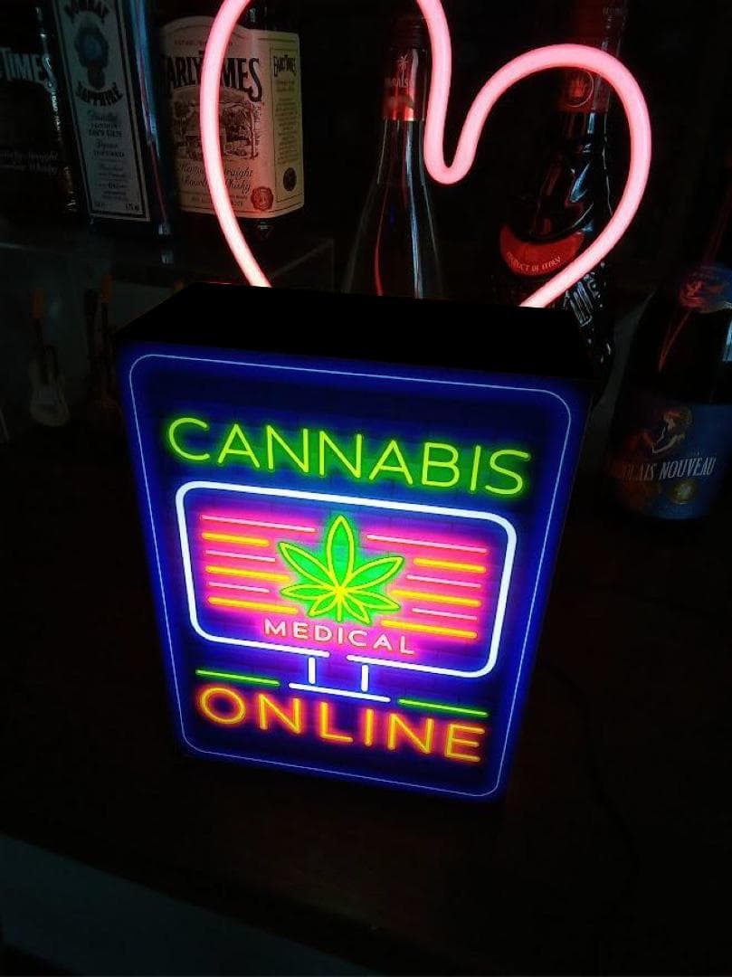 アメリカン雑貨 大麻 ガンジャ レゲエ ベイプ 看板 置物 雑貨 ライトBOX