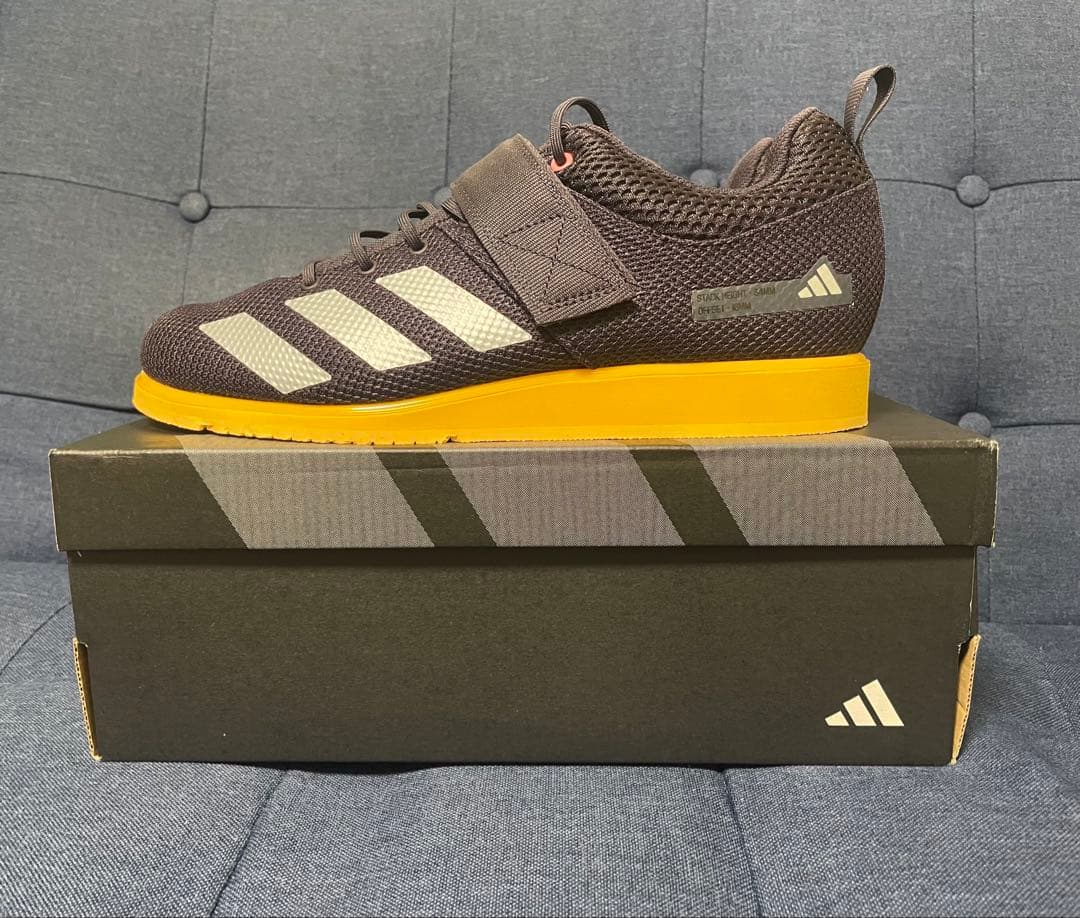 adidas Powerlift 5 27.5cm 黒/イエロー