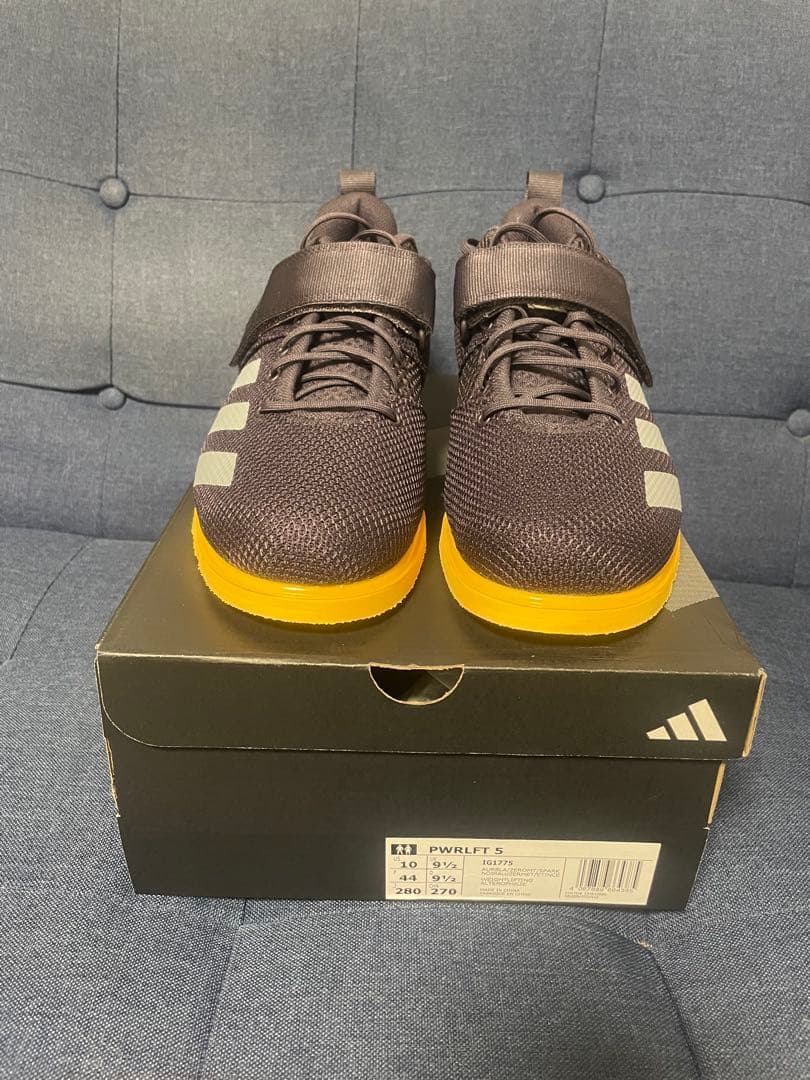 adidas Powerlift 5 27.5cm 黒/イエロー