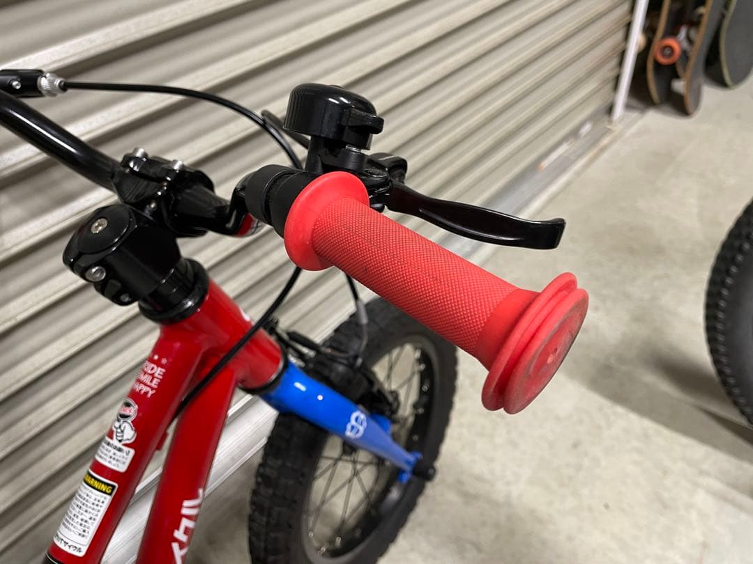 【Popi】ヨツバサイクル　14インチ レッド/ブルー