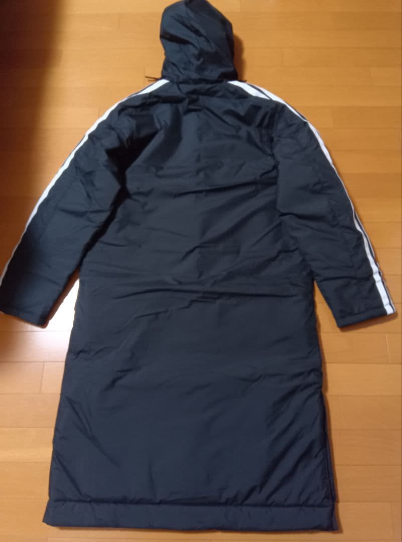 新品adidasアディダスボアキルティングベンチコートL黒ブラック