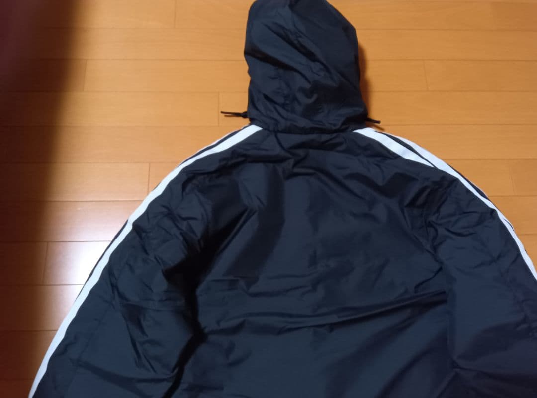 新品adidasアディダスボアキルティングベンチコートL黒ブラック
