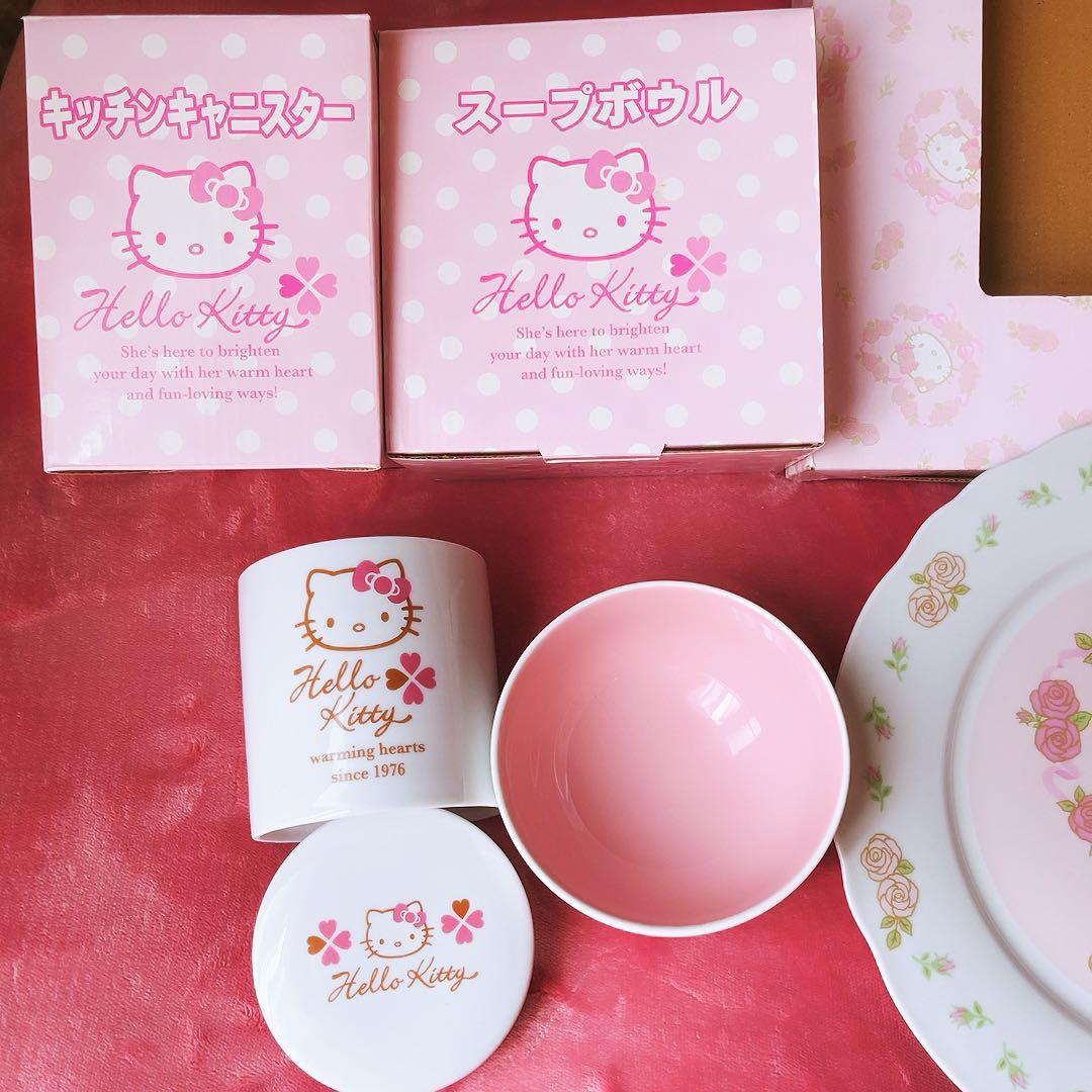 希少レア　ハローキティ　食器セット　まとめ売り　陶器　平成レトロ　サンリオ