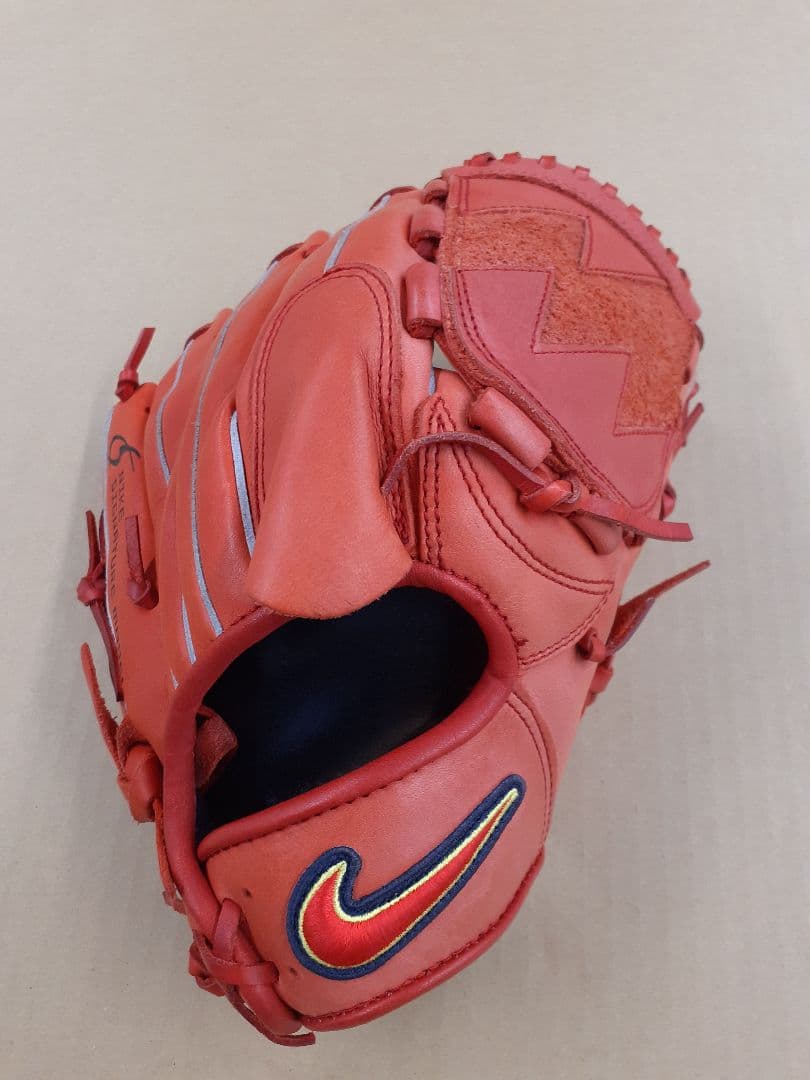 美品Nike Matsuzaka 軟式野球グローブ レッド即戦力