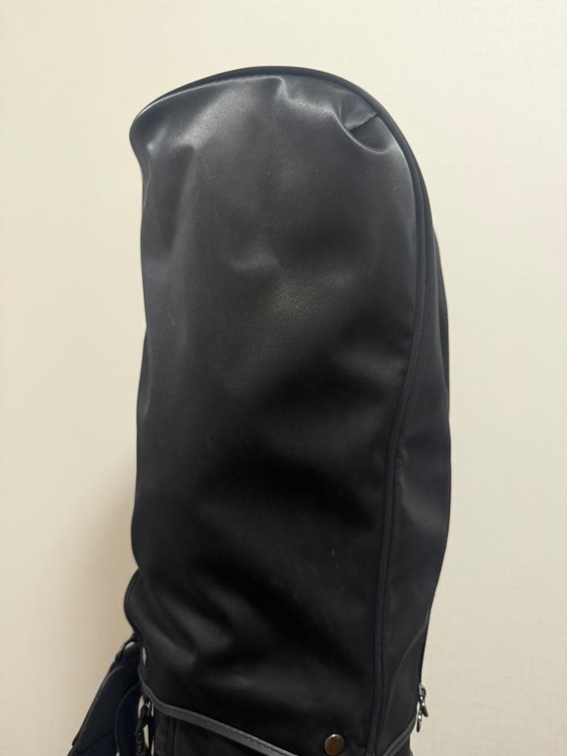 DESCENTE LUXE ゴルフバッグ 黒 合成皮革 黒　キャディバッグ