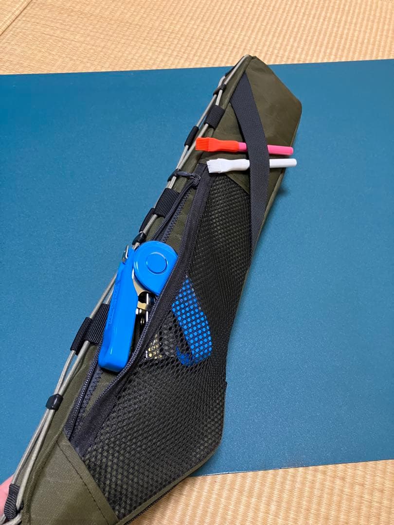 ハンドメイドフレームバッグ　X-PAC X42 オリーブ　43.8cm