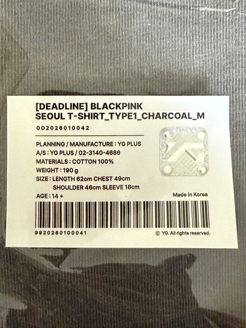 アイドル [DEADLINE] BLACKPINK SEOUL T-SHIRT