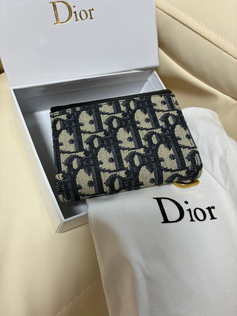 Dior ロゴデザイン ノベルティ ミニ財布