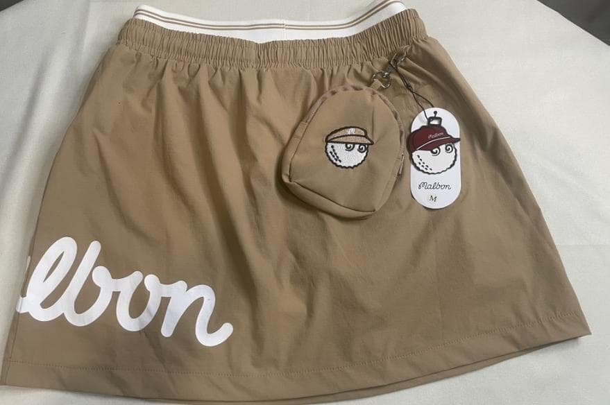 Malbon ゴルフスカート レディース 速乾＆軽量 カーキ✨美シルエット⛳