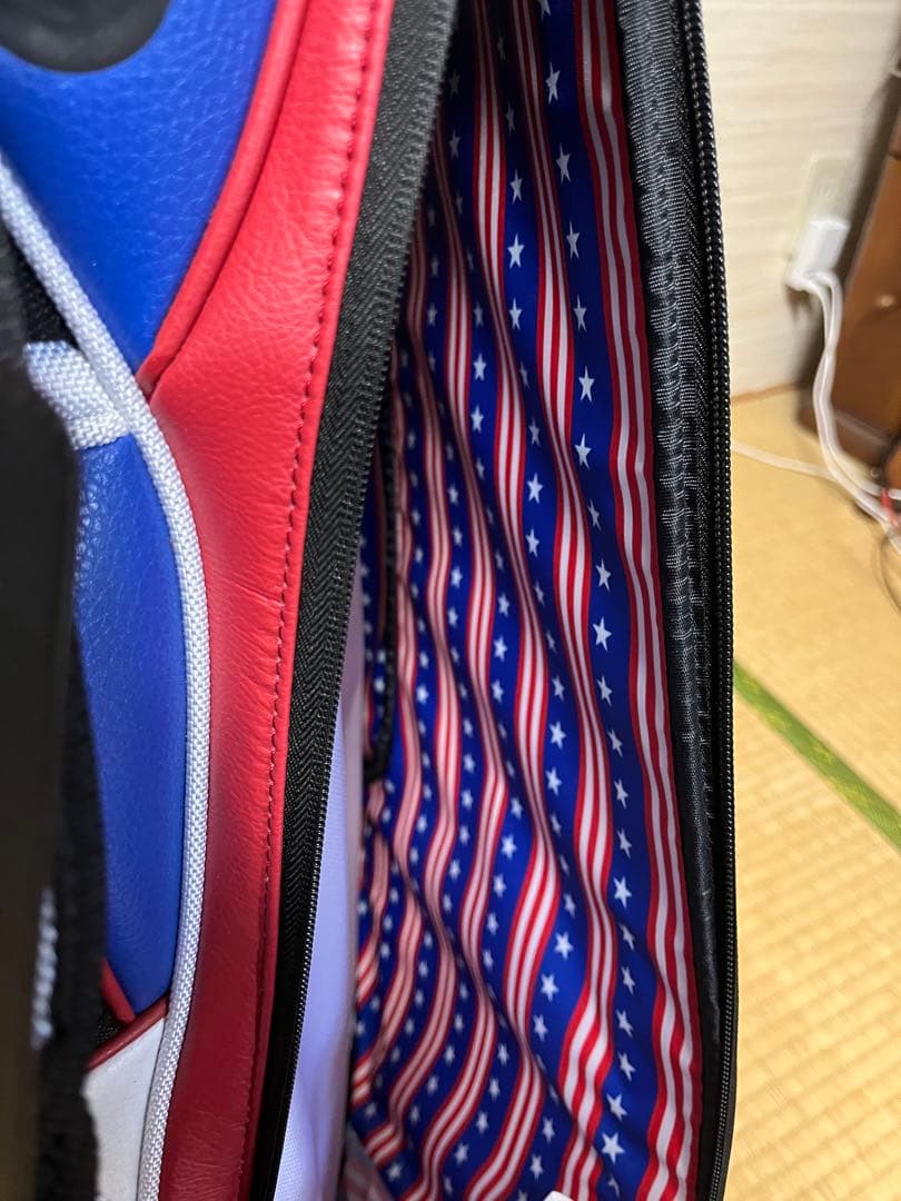 【値下げ】Srixon スタンド式キャディバッグ ホワイト/ブルー/レッド