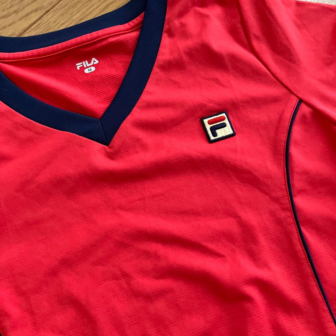 新品❗️FILA テニスワンピース　Ｖネック　M