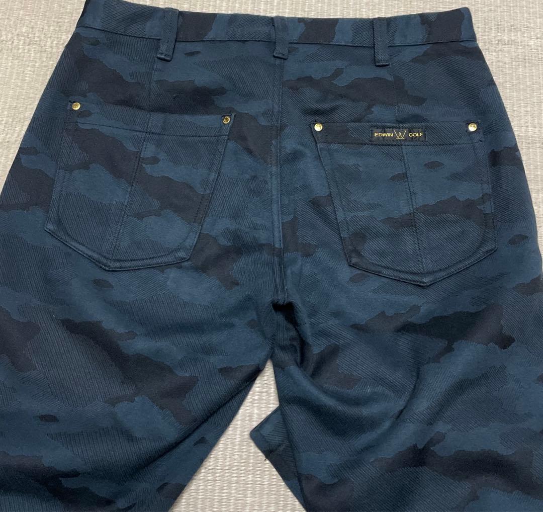 さらにお値下げ❗️EDWINエドウィンゴルフ迷彩柄裏地あっかたパンツウェアLサイズ