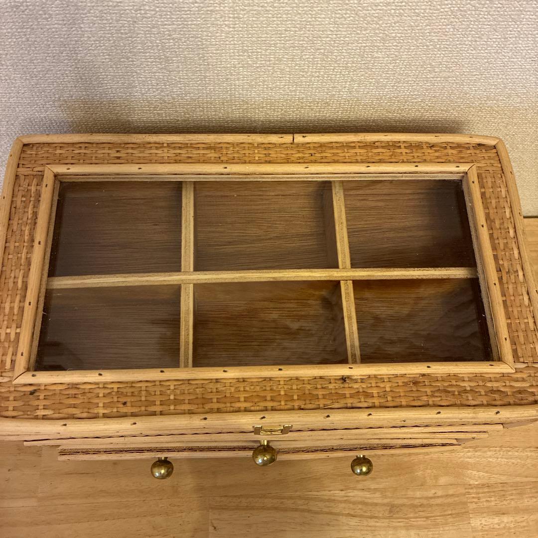 ラタン収納　ジュエリーボックス　小物入れ　ラタン箱