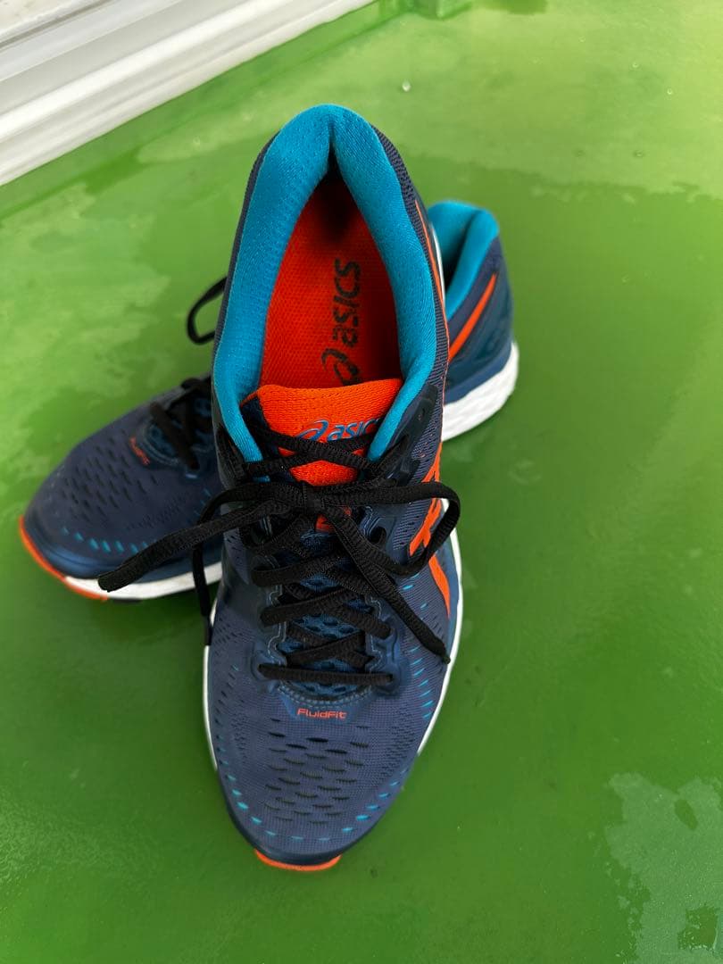 ASICS ランニングシューズ ゲルカヤノ　ネイビー/オレンジ　26.5cm