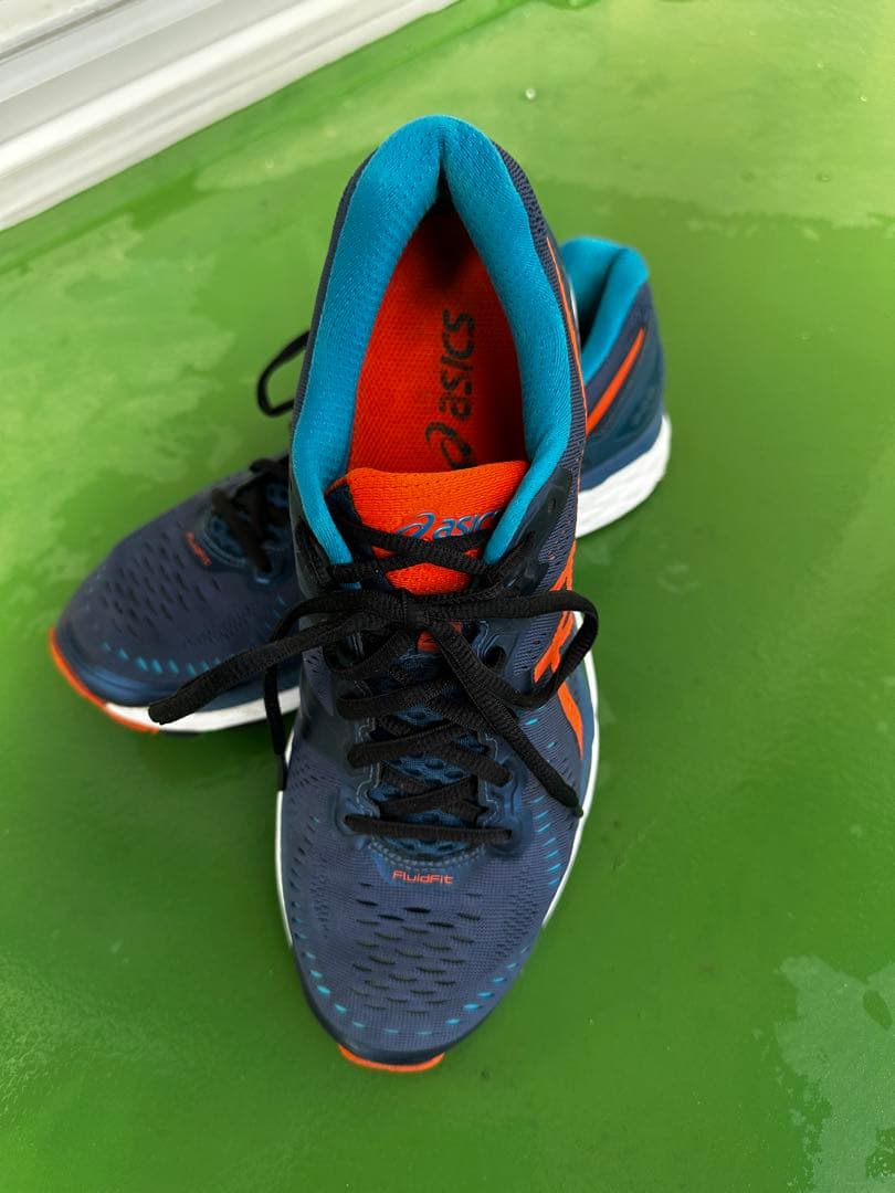 ASICS ランニングシューズ ゲルカヤノ　ネイビー/オレンジ　26.5cm