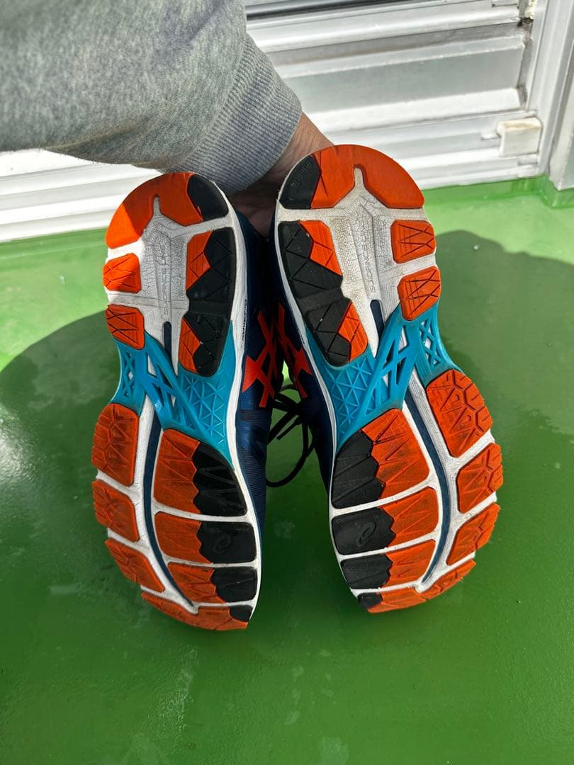 ASICS ランニングシューズ ゲルカヤノ　ネイビー/オレンジ　26.5cm