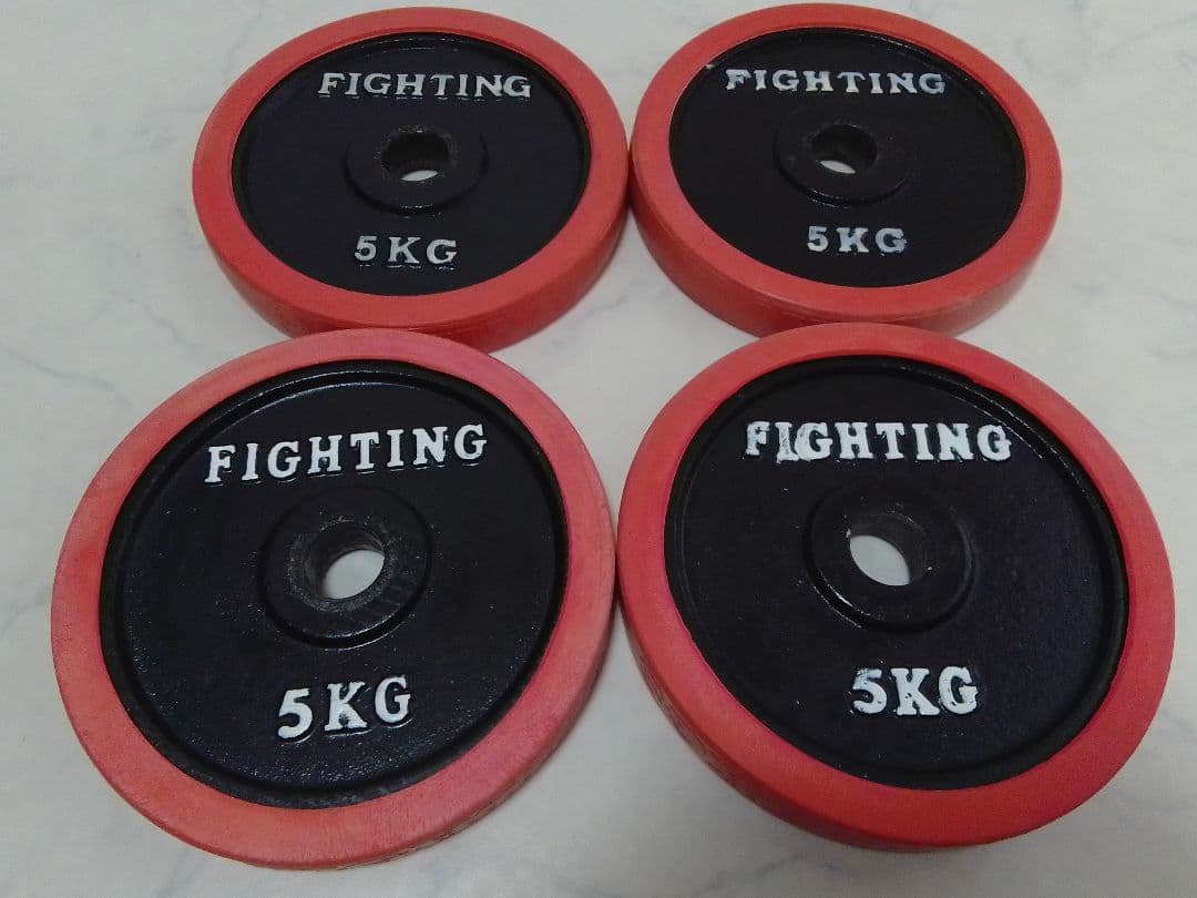 ファイティングロード ダンベル ラバー付 5kg×4=20kg 28mm ①'