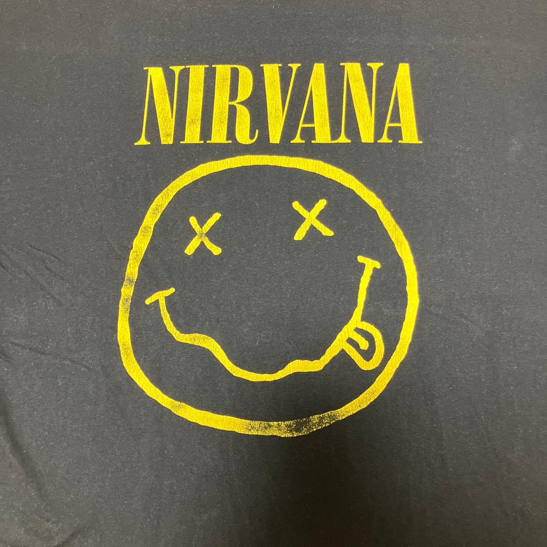 NIRVANA スマイリー顔 Tシャツ 黒 Lサイズ 正規品