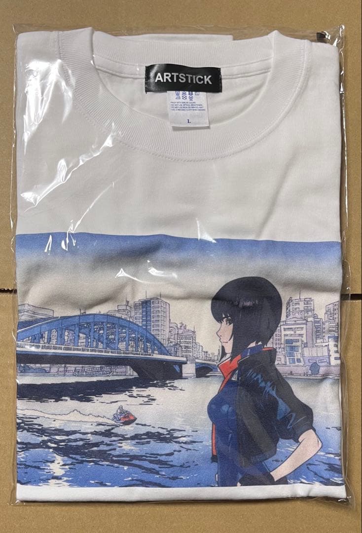 攻殻機動隊 浮世絵現代 イリヤ·クブシノブ Tシャツ L 駒形橋 草薙素子