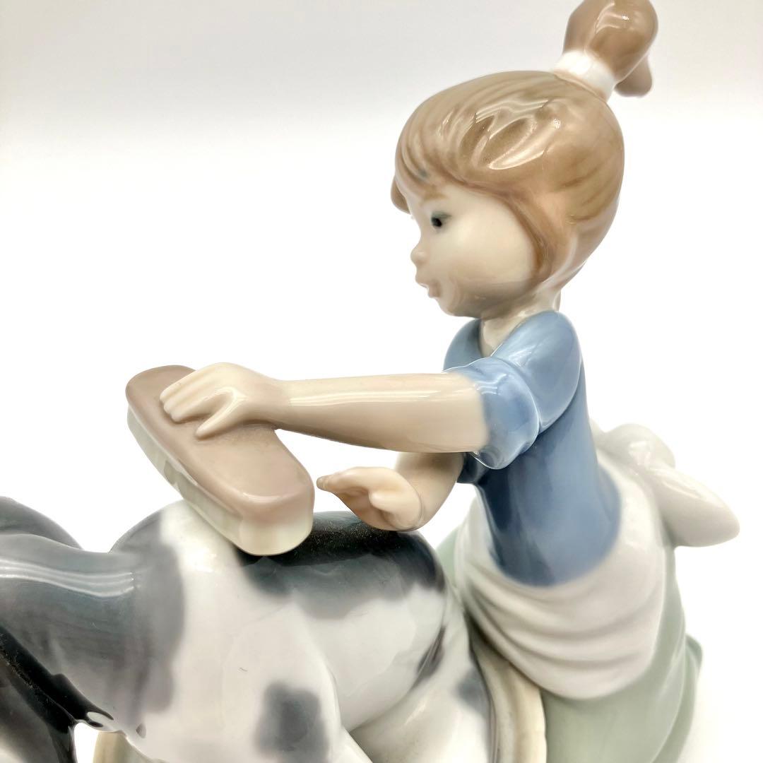 リヤドロ　LLADRO きれいにしましょうね　5455 美品