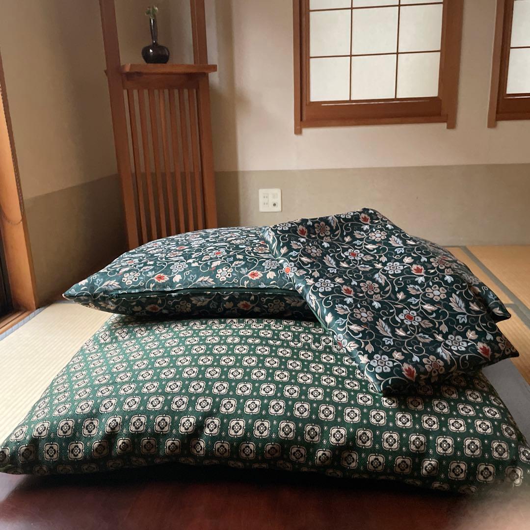 【新品同様】日本製 高島屋 高級座布団 仏前座布団 2枚 カバー付 法事 来客用