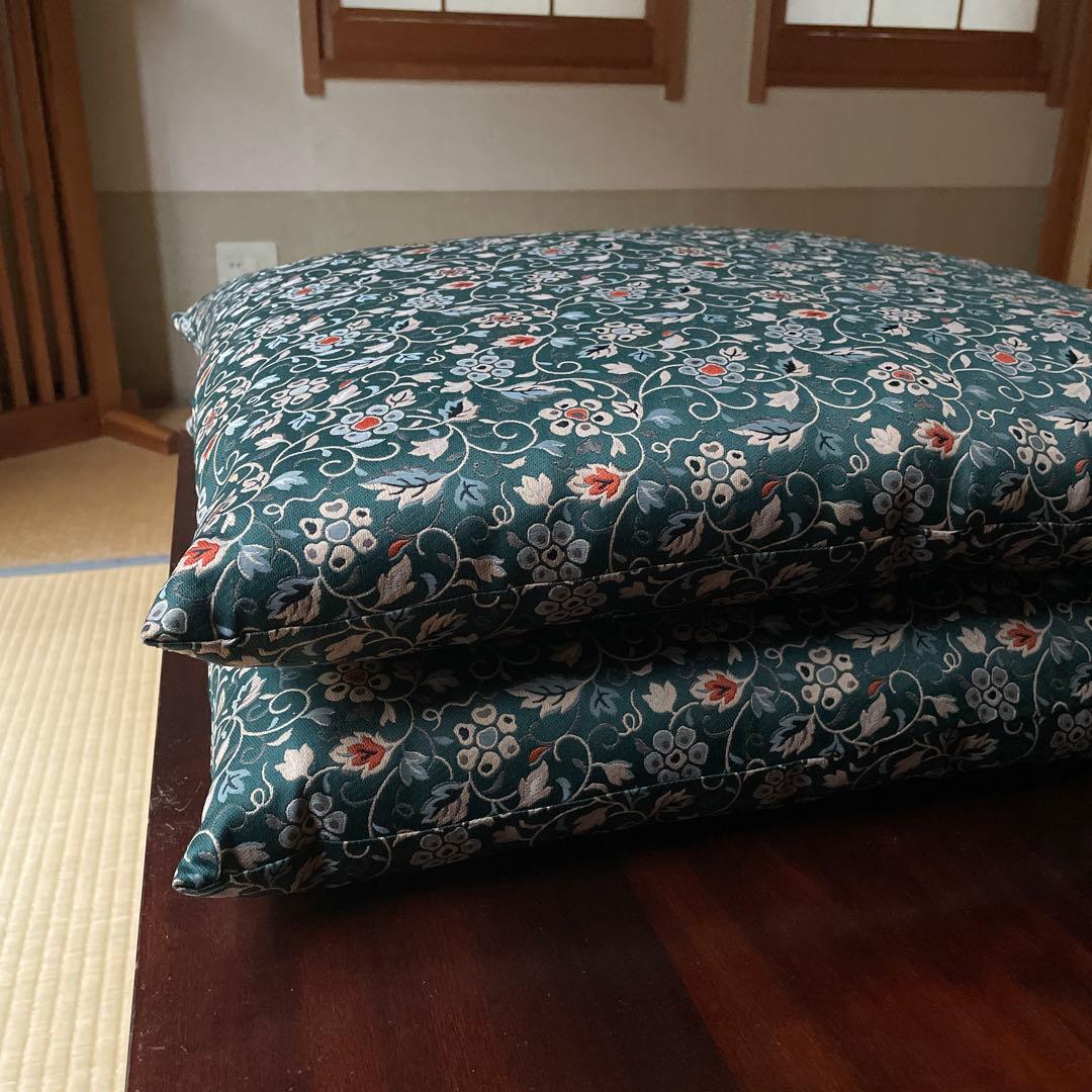 【新品同様】日本製 高島屋 高級座布団 仏前座布団 2枚 カバー付 法事 来客用