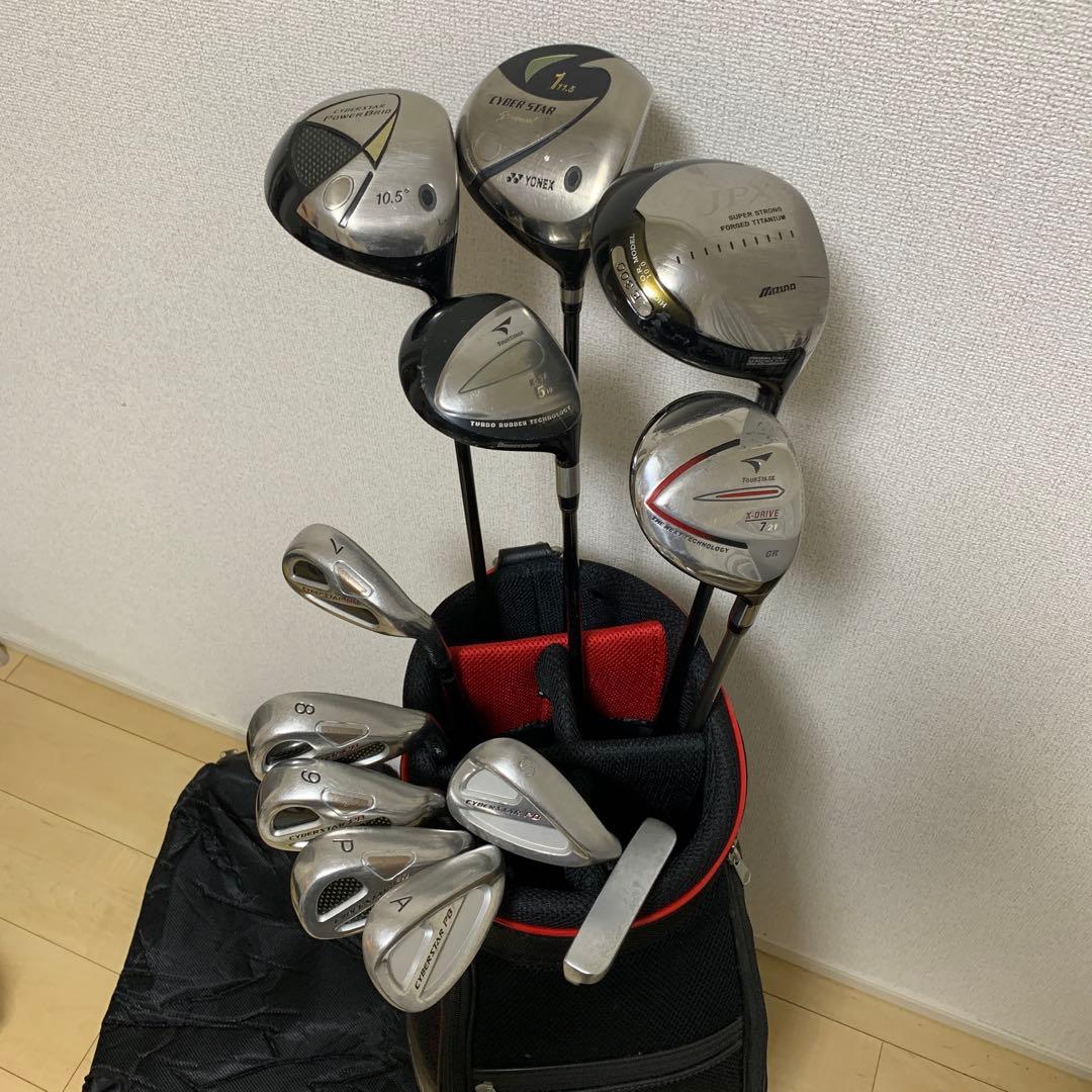 YONEX BRIDGESTONEなどのゴルフクラブセット 14本 右利き用