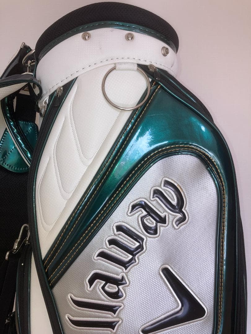 Callaway　キャロウェイ　キャディバッグ　カラー：ホワイト／ダークグリーン